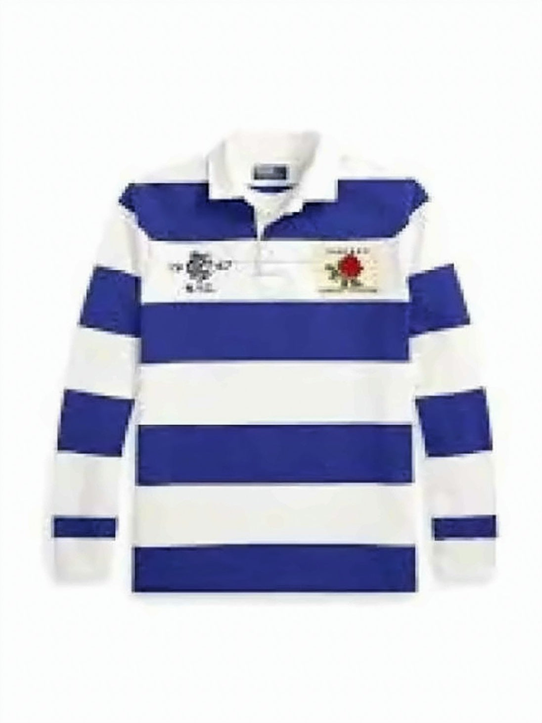 Striped Long Sleeve Polo Shirt with Classic Collar
