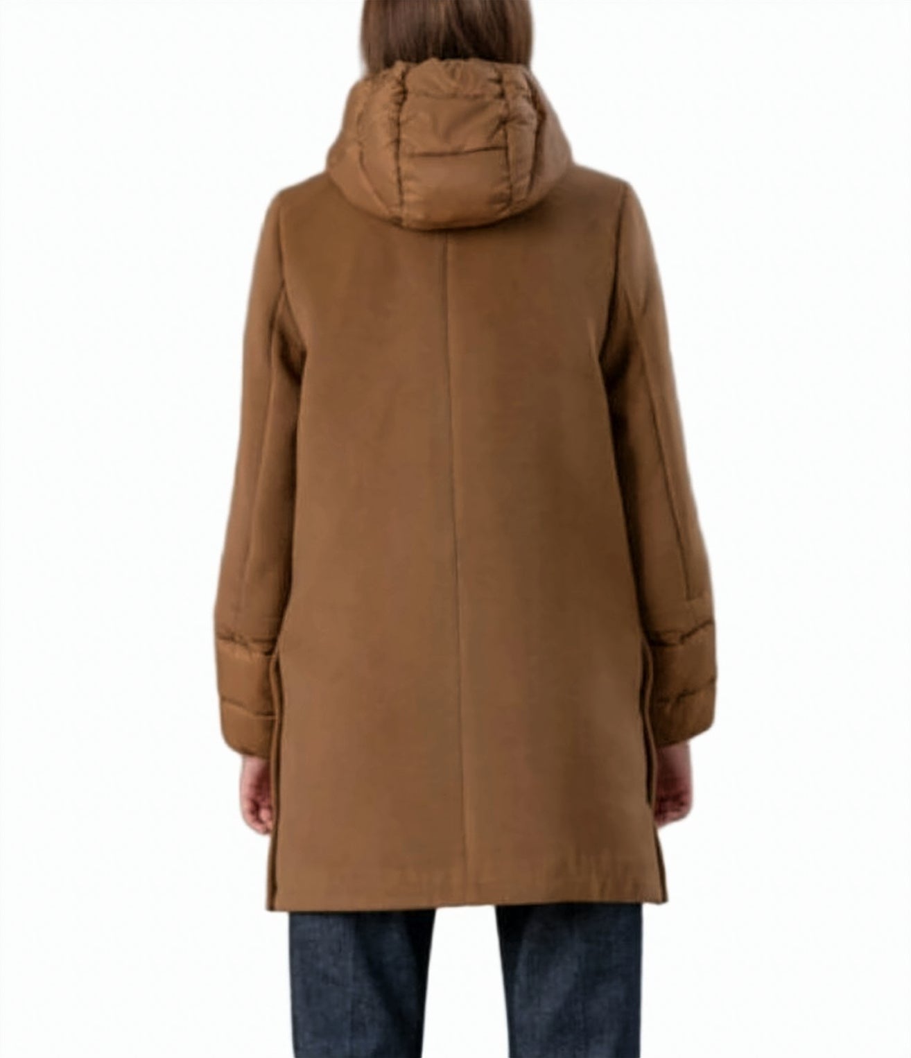 Shiny Velour Coat with Chanel Collar