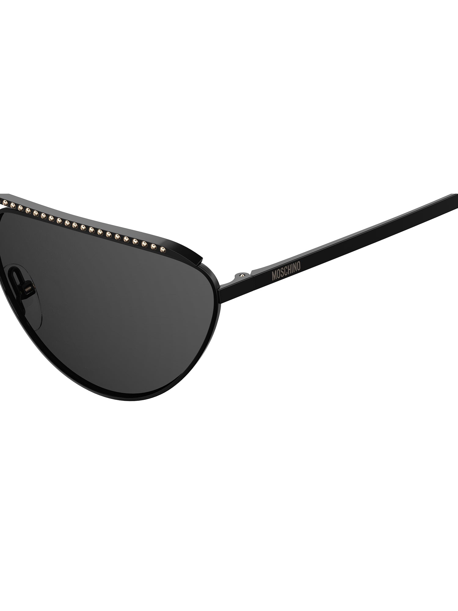 Cat-Eye Sunglasses with Lightweight Black Metal Frame
