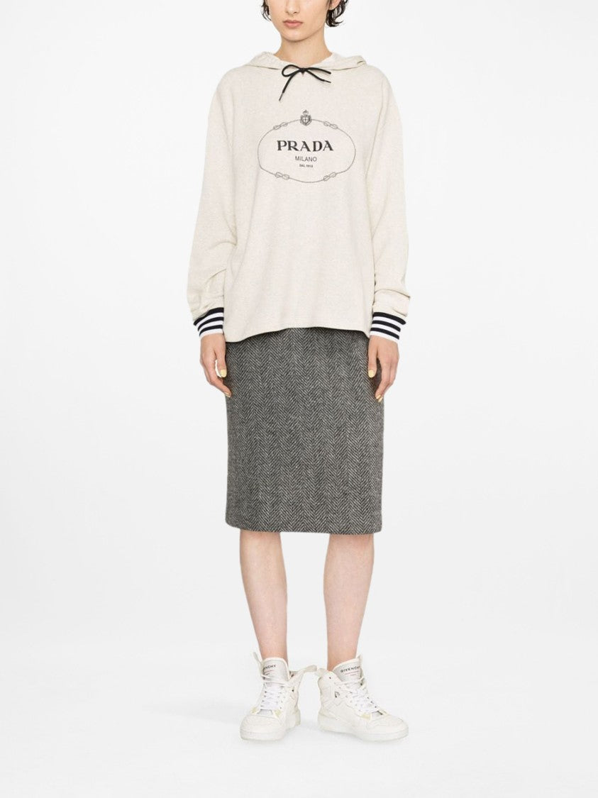 Relaxed Fit Hoodie With Signature Logo Print