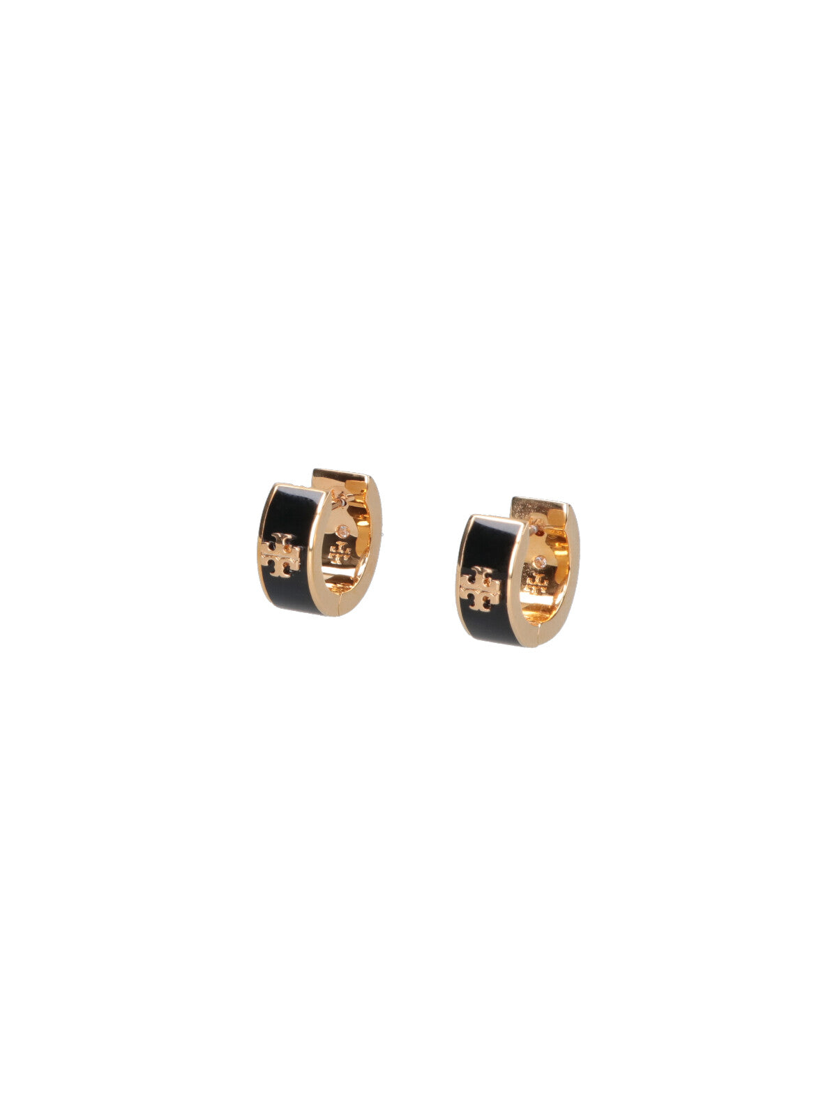 'Kira Huggie' Earrings – Gold & Black