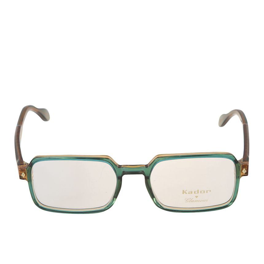 Kolette/N Translucent Green Gradient Eyeglasses with Gold Accents