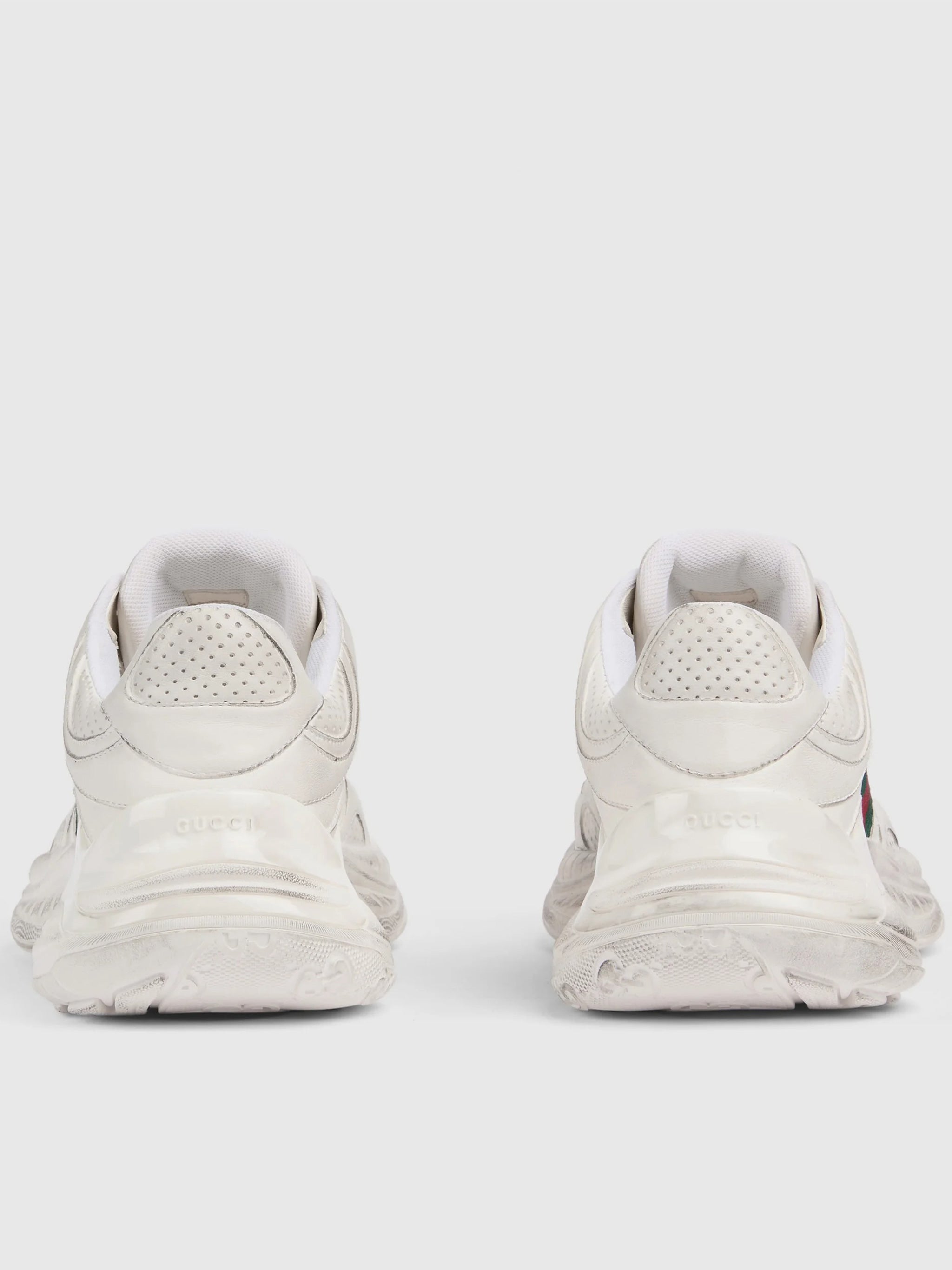 White 2.0 Chunky Sole Distressed Sneakers