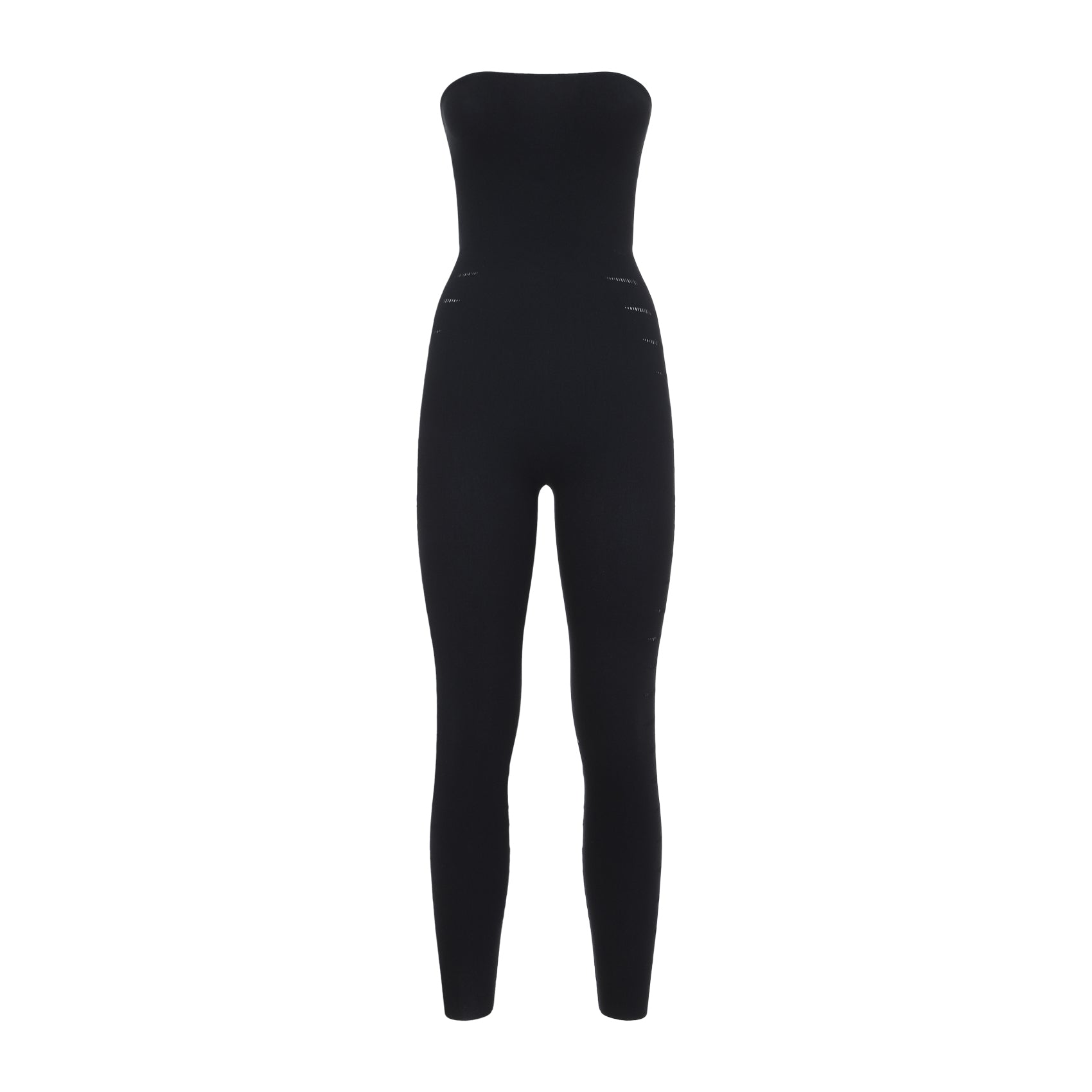 Strapless Fitted Jumpsuit With Textured Detailing
