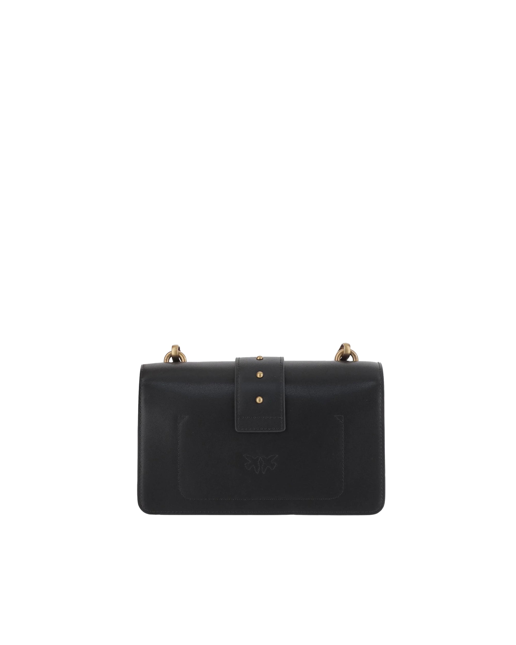 Black/Antique Gold Love Bag Mini Crossbody Bag