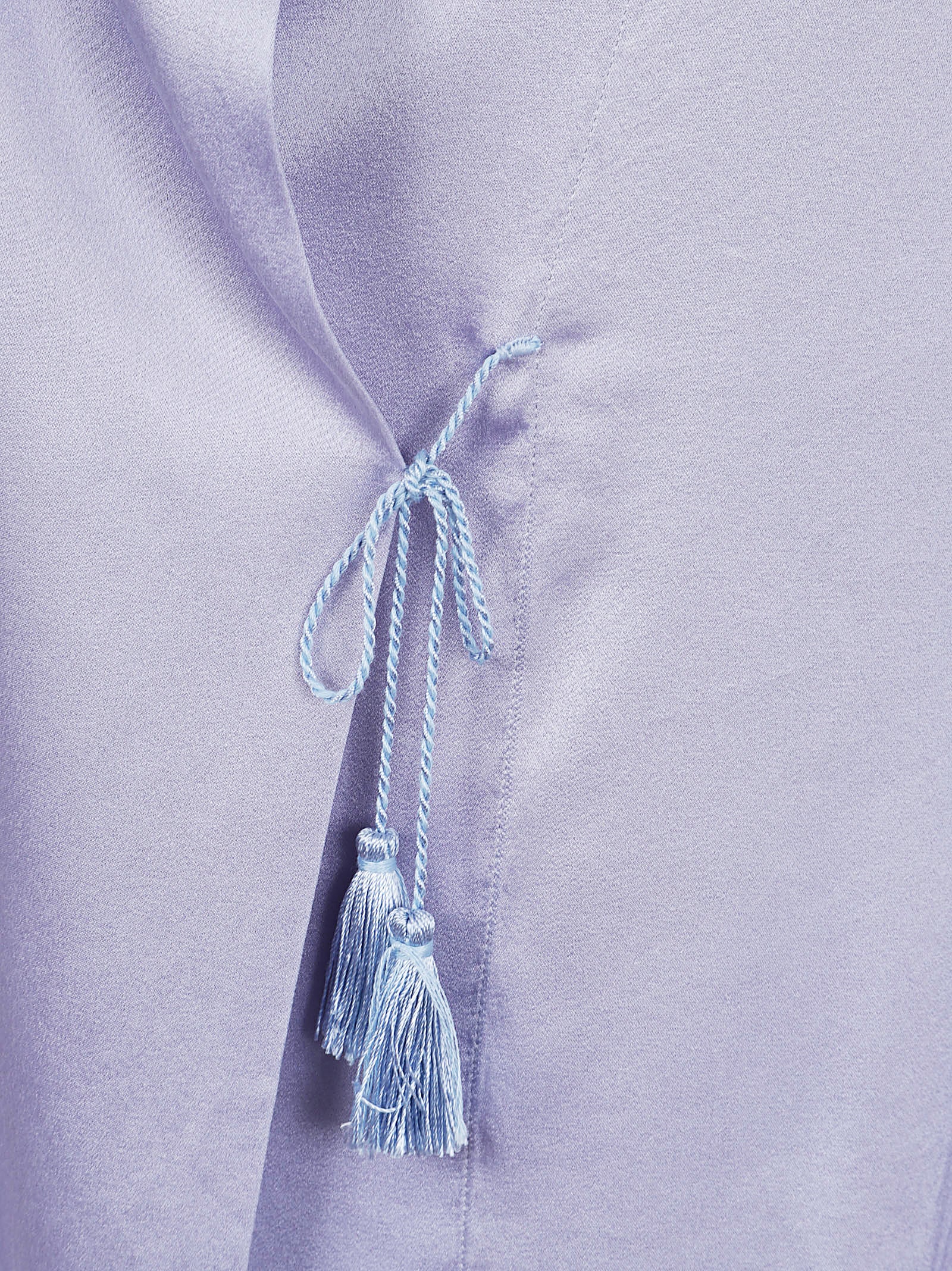 Silk Lavender Shirt With Delicate Tie