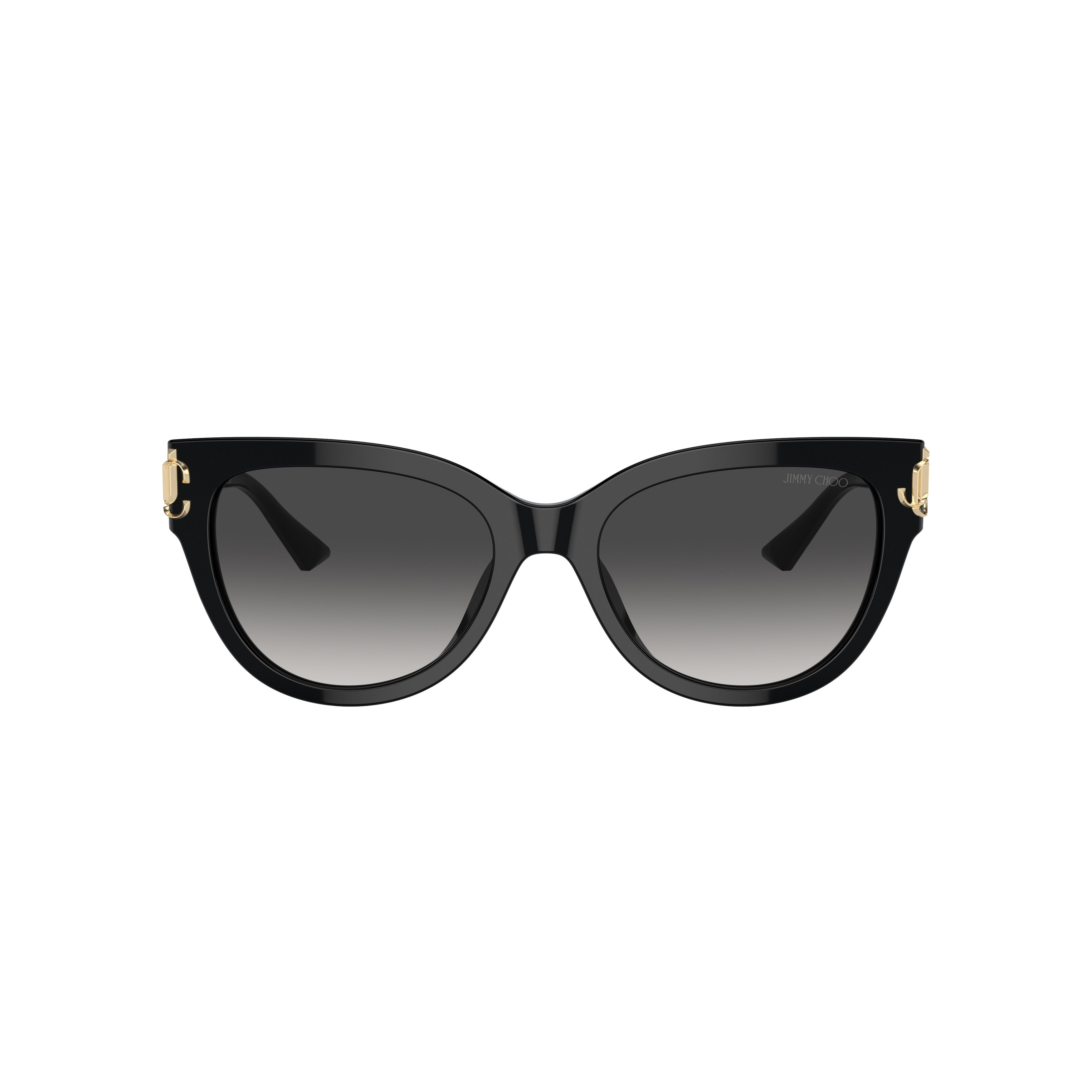 0jc5018u Glossy Black Cat-Eye Sunglasses