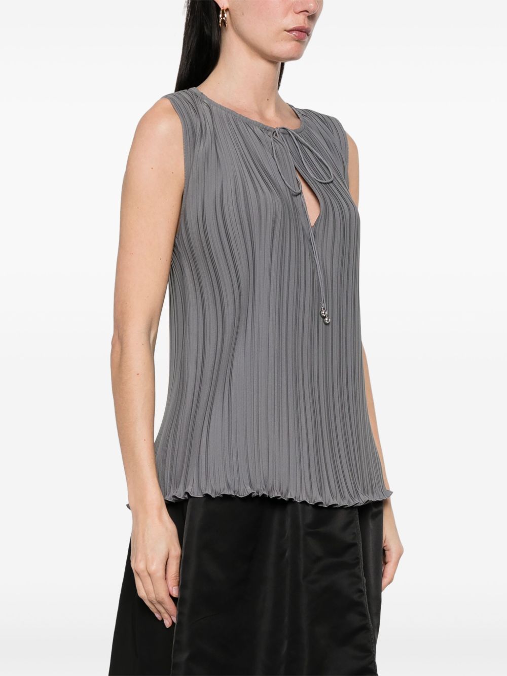 Sleeveless Slate Grey Top