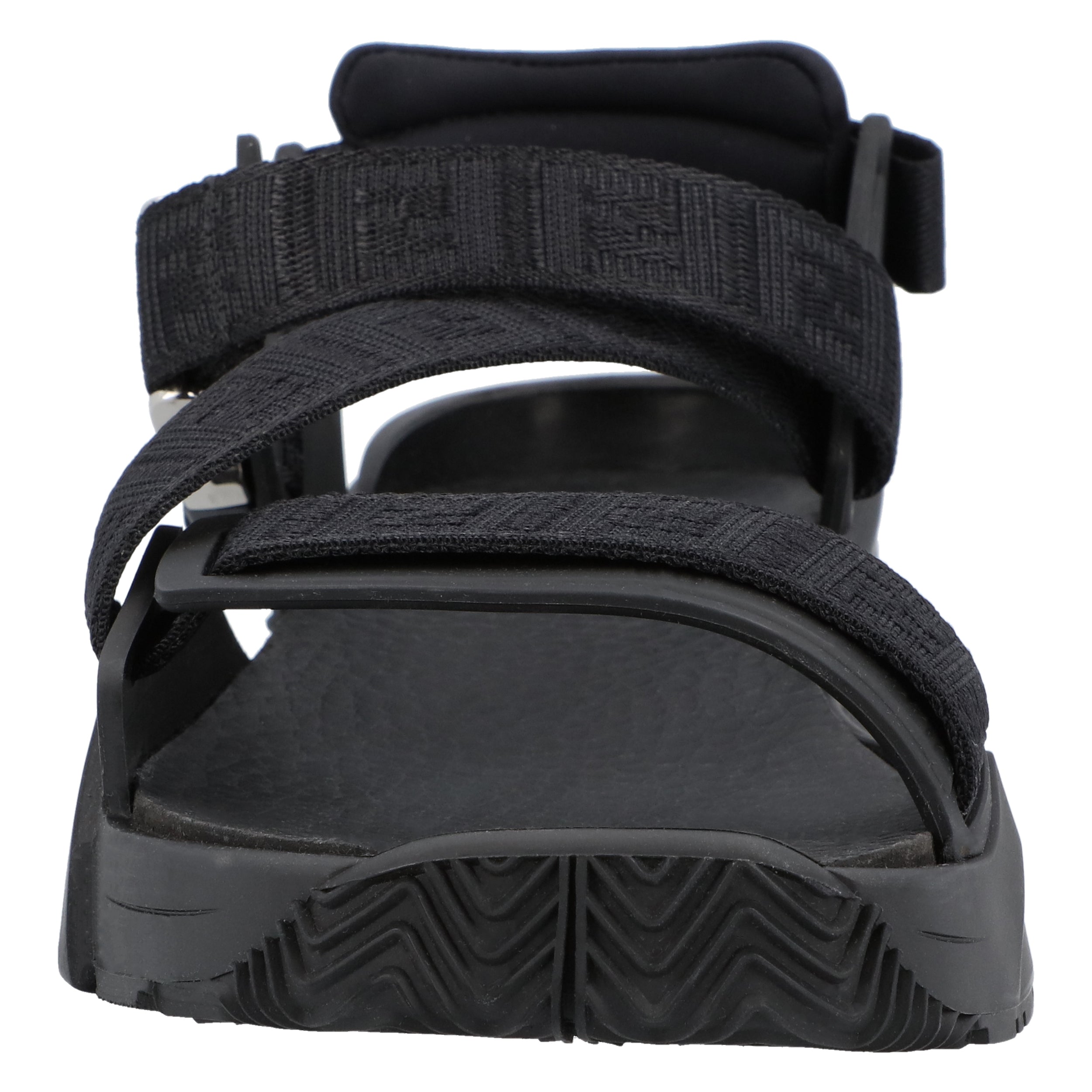 Black Rubber Sandals With Adjustable Straps