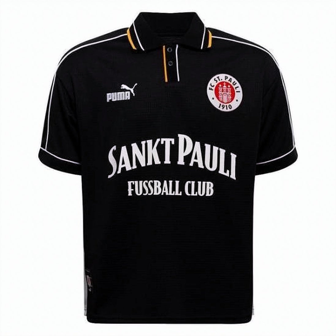 Short-Sleeve Polo Shirt With Striped Collar And Emblem