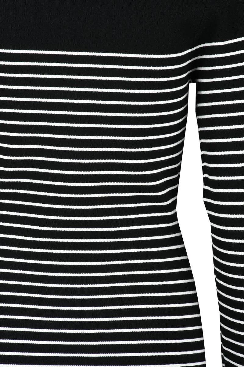 Flipper Knit Dress - Black/White