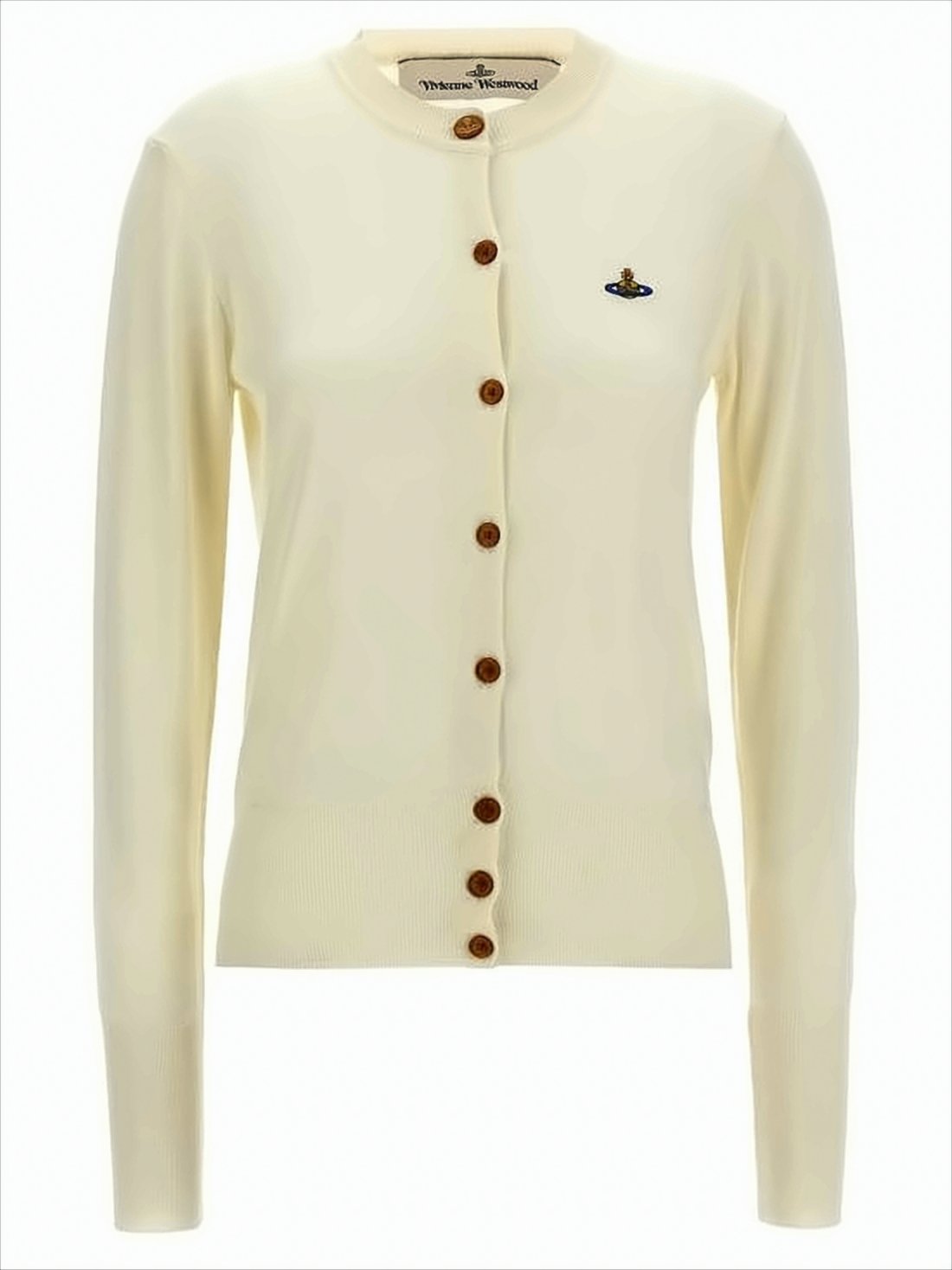 Soft-Knit Cardigan with Round Neckline