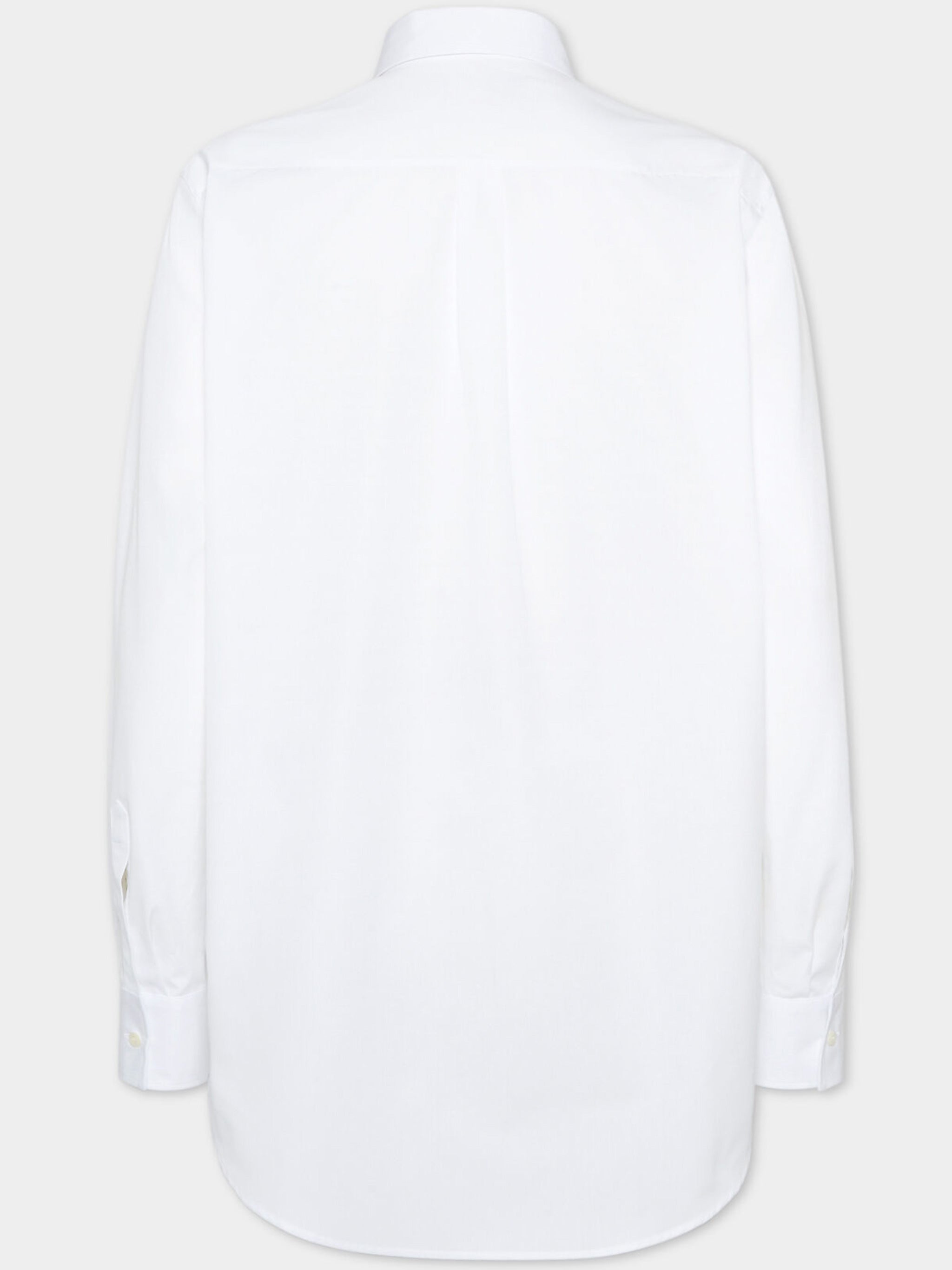 Maxi Dean White Cotton Button Shirt