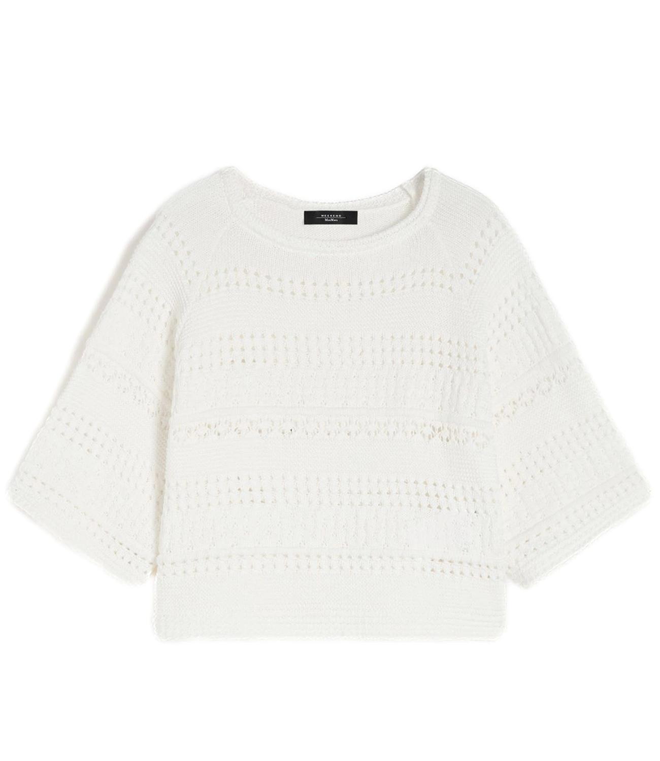 Cropped Knit Top with Openwork Design