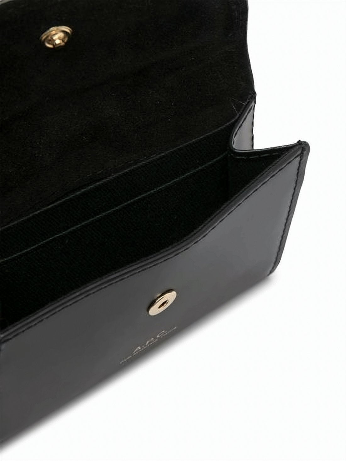 Rectangular Black Cowhide Card Wallet