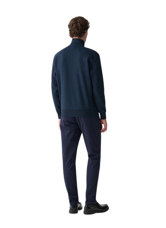 Soft Fleece Cotton Blue Sweatshirt