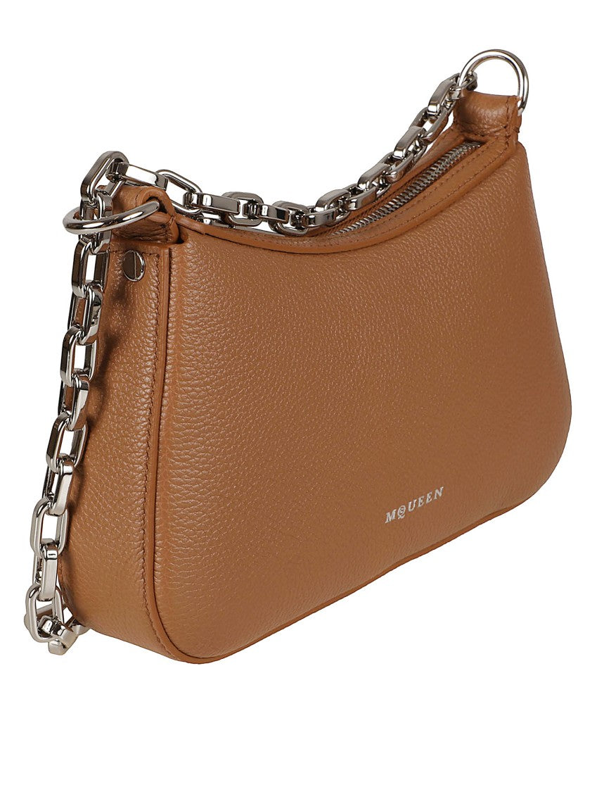 Curved Silhouette Bag In Pink Full-Grain Calf Leather