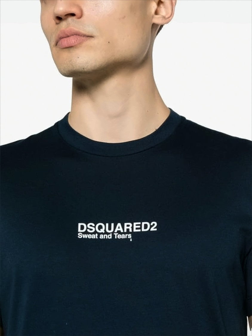 Crew Neck T-shirt with Logo Detail