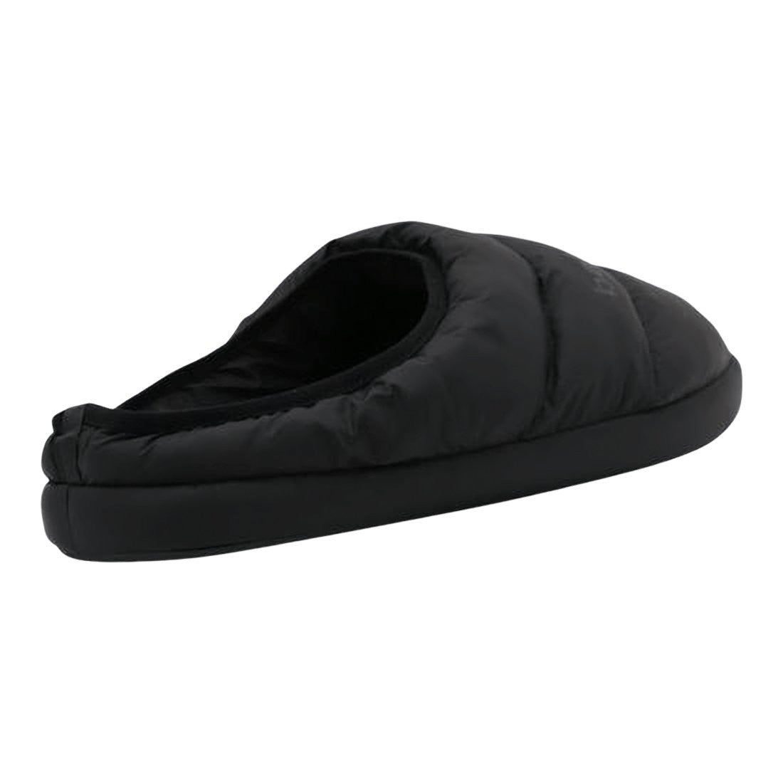 Quilted Black Polyamide Slip-On Mules