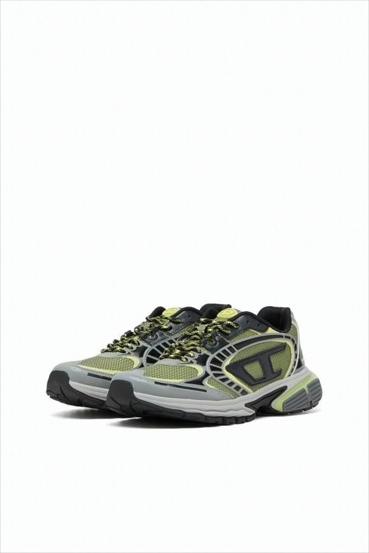 Layered Mesh Sneakers with Contrasting Panels