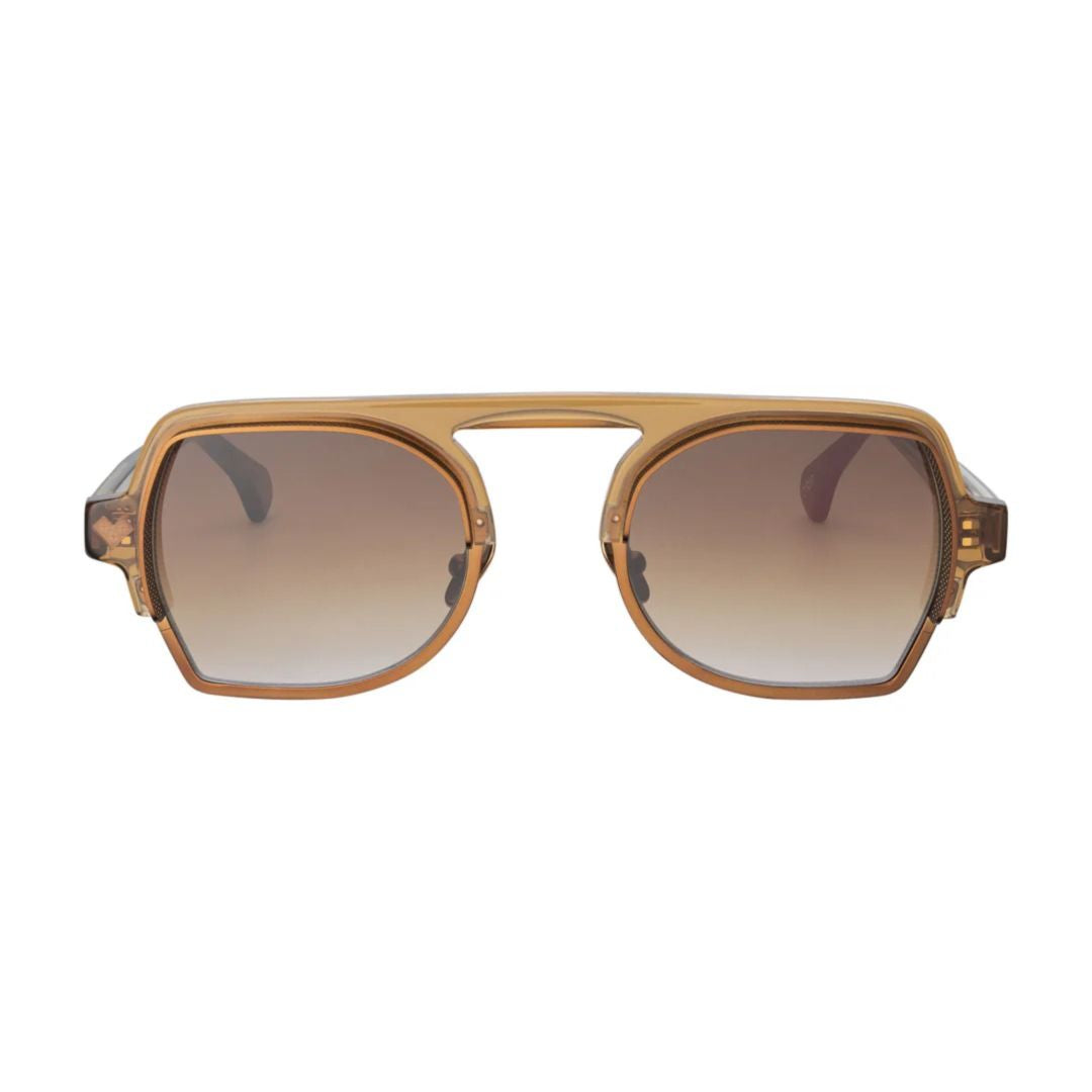 Drip Dp-4 Geometric Frame Sunglasses with Double Bridge Design