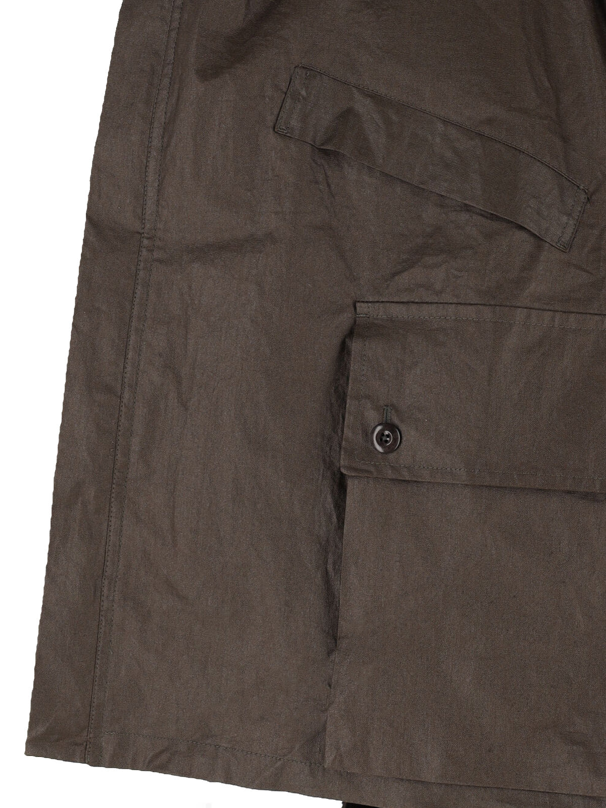 Brown Water-Resistant Technical Linen Jacket