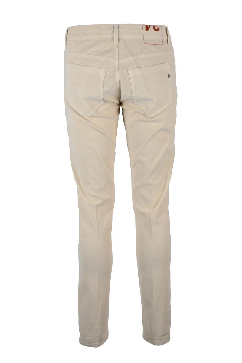 George Velvet Trousers - White