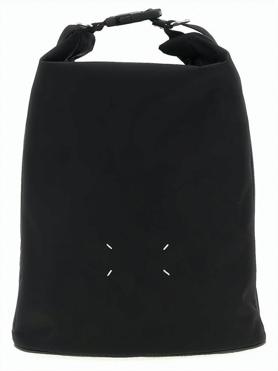 Rectangular Black Shoulder Bag With Padded Handle