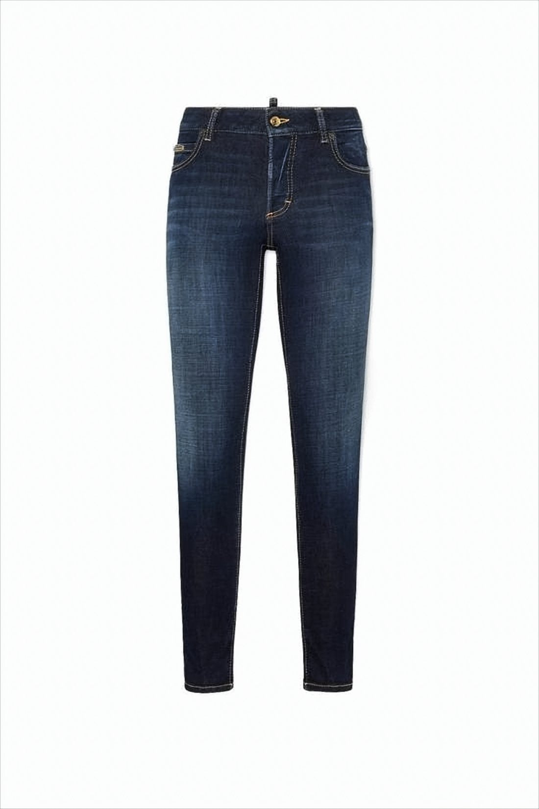 Ankle-Length Slim Fit Denim Pants