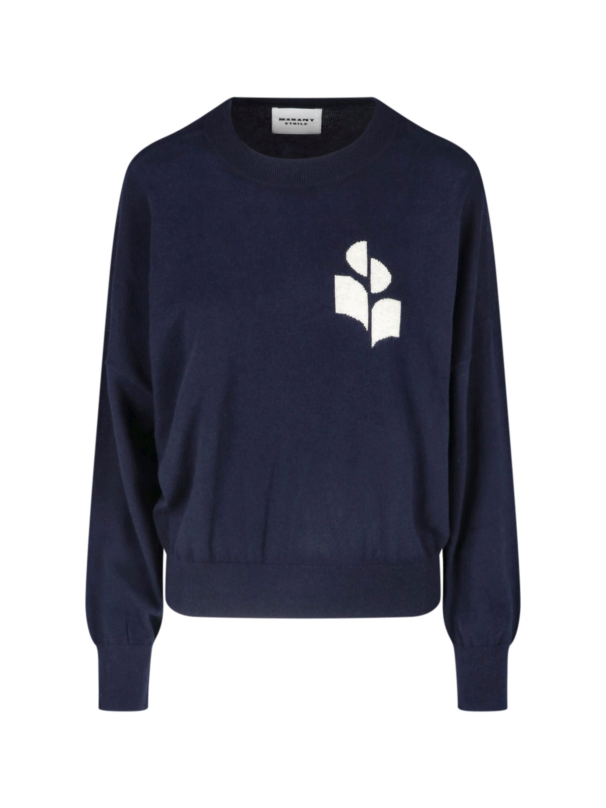 Cropped Navy Knit Sweater
