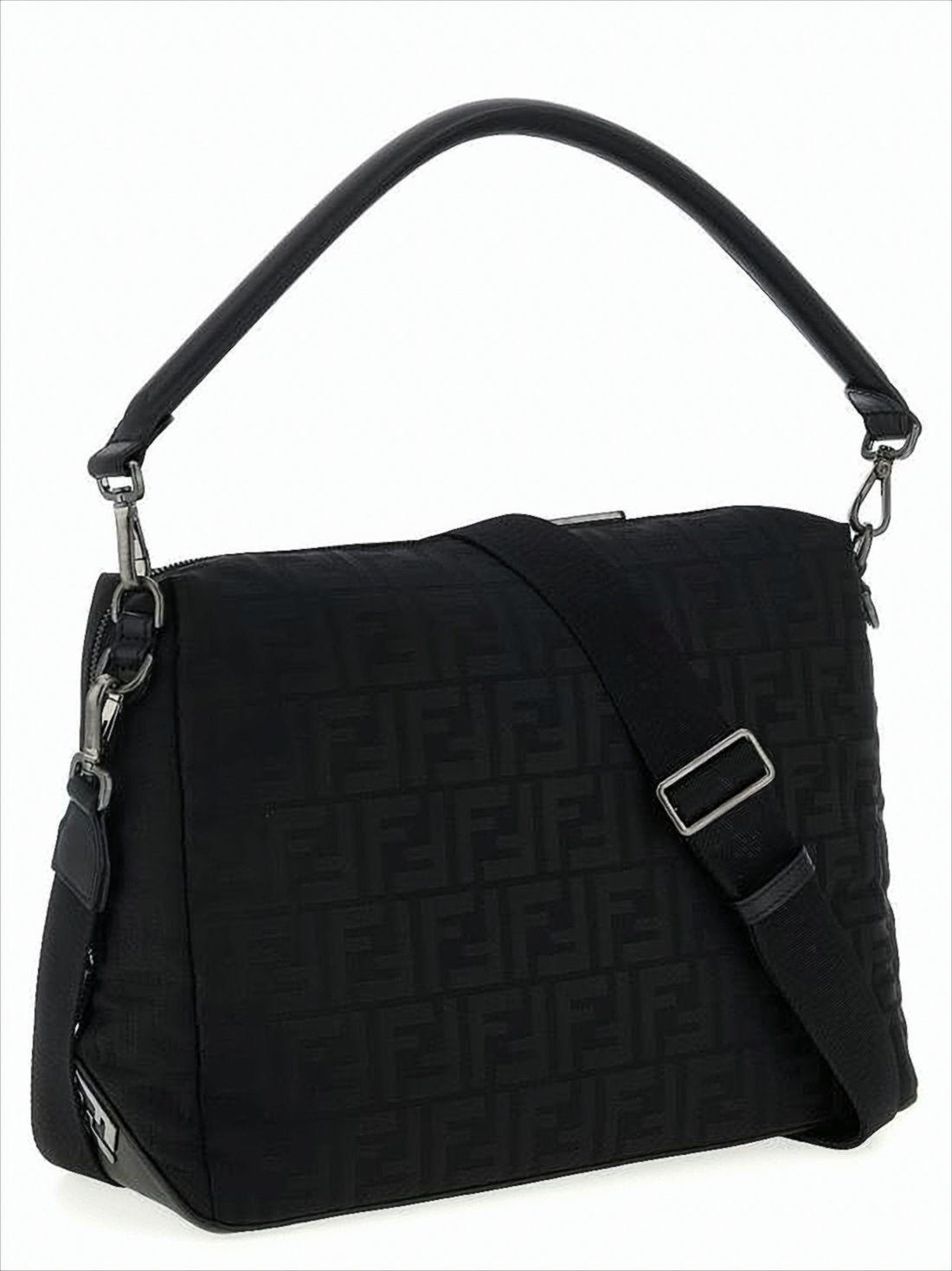 Rectangular Crossbody Bag With Embossed Pattern