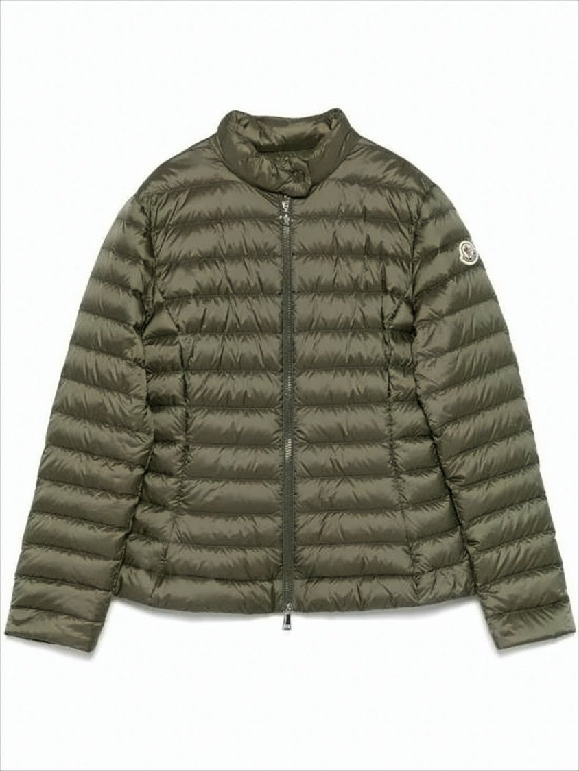 Quilted Down Jacket With Fitted Silhouette And High Collar