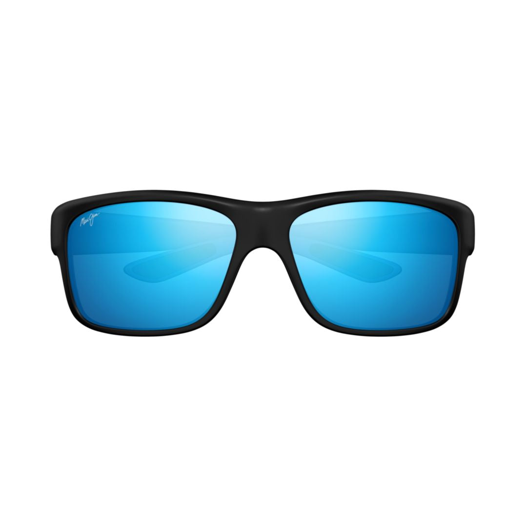 Southern Cross Rectangular Frame Sunglasses with Blue Mirrored Lenses