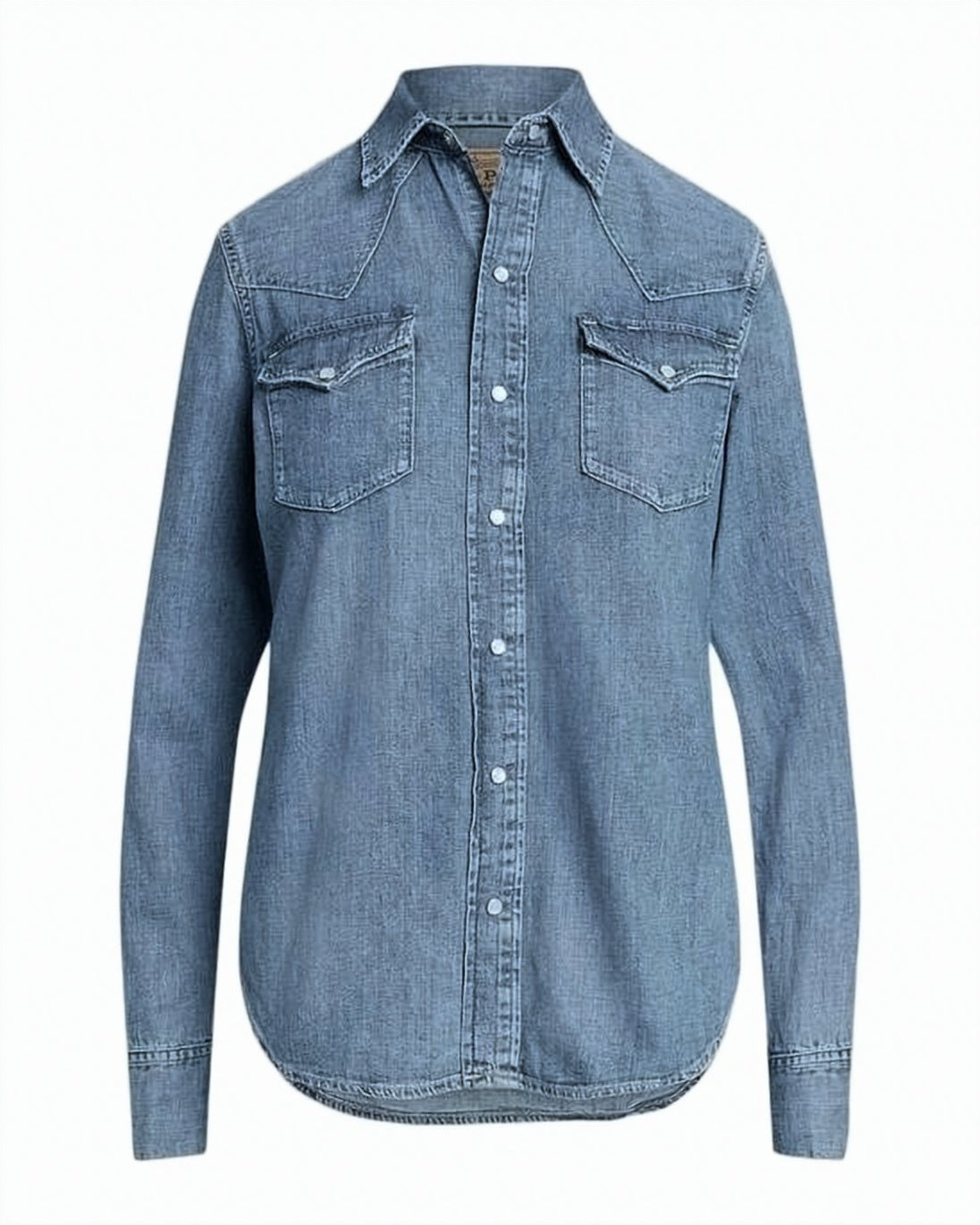 Classic Denim Shirt with Button-Down Front