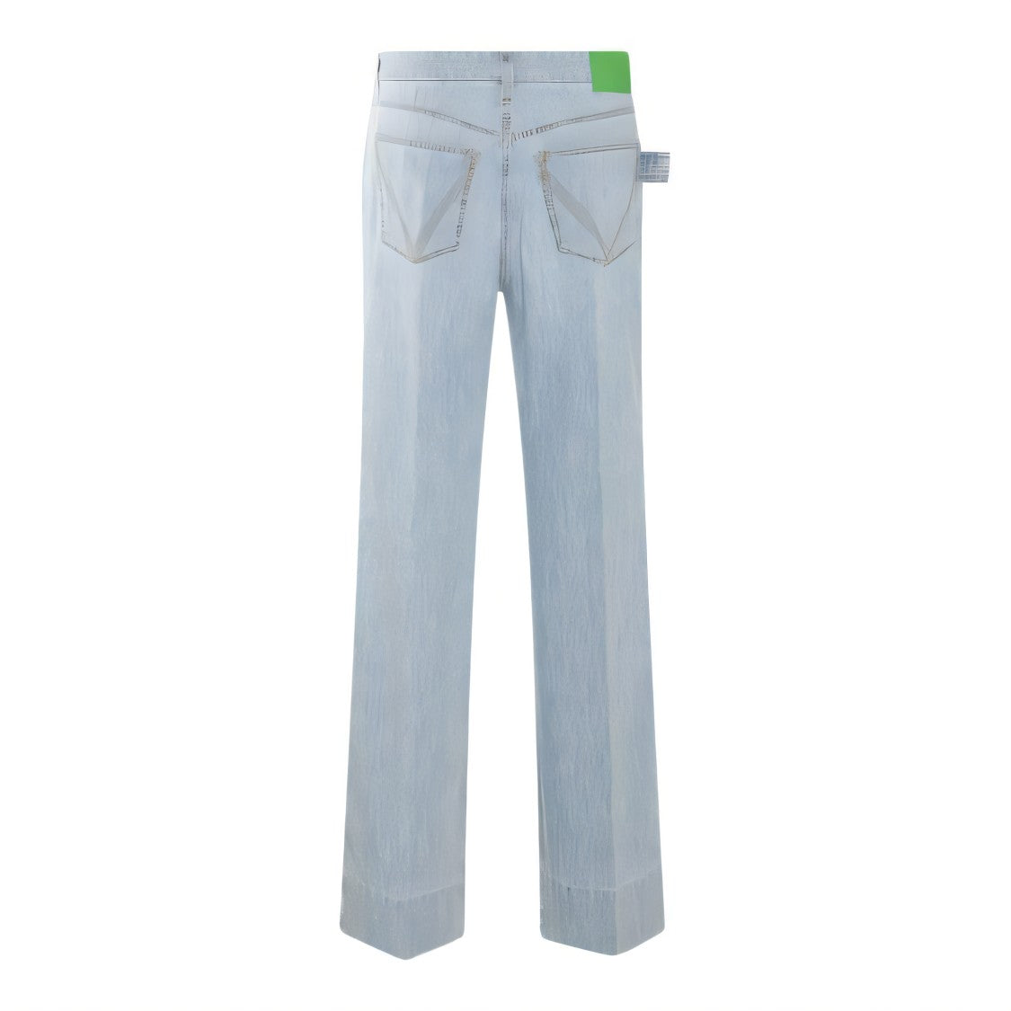 Light Wash Denim Pants with Classic Five-Pocket Design