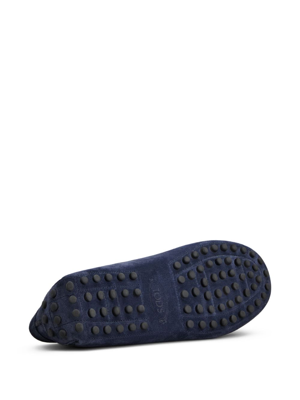 Moccasin-Style Blue Calfskin Flat Shoes