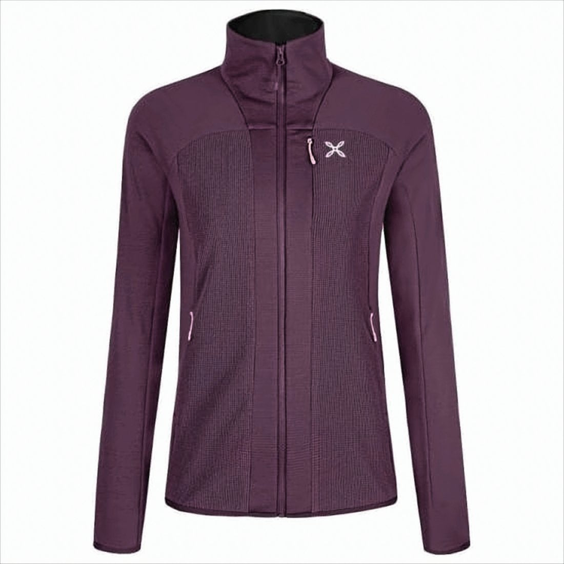 Fitted High-Collar Montura Jacket with Textured Panels