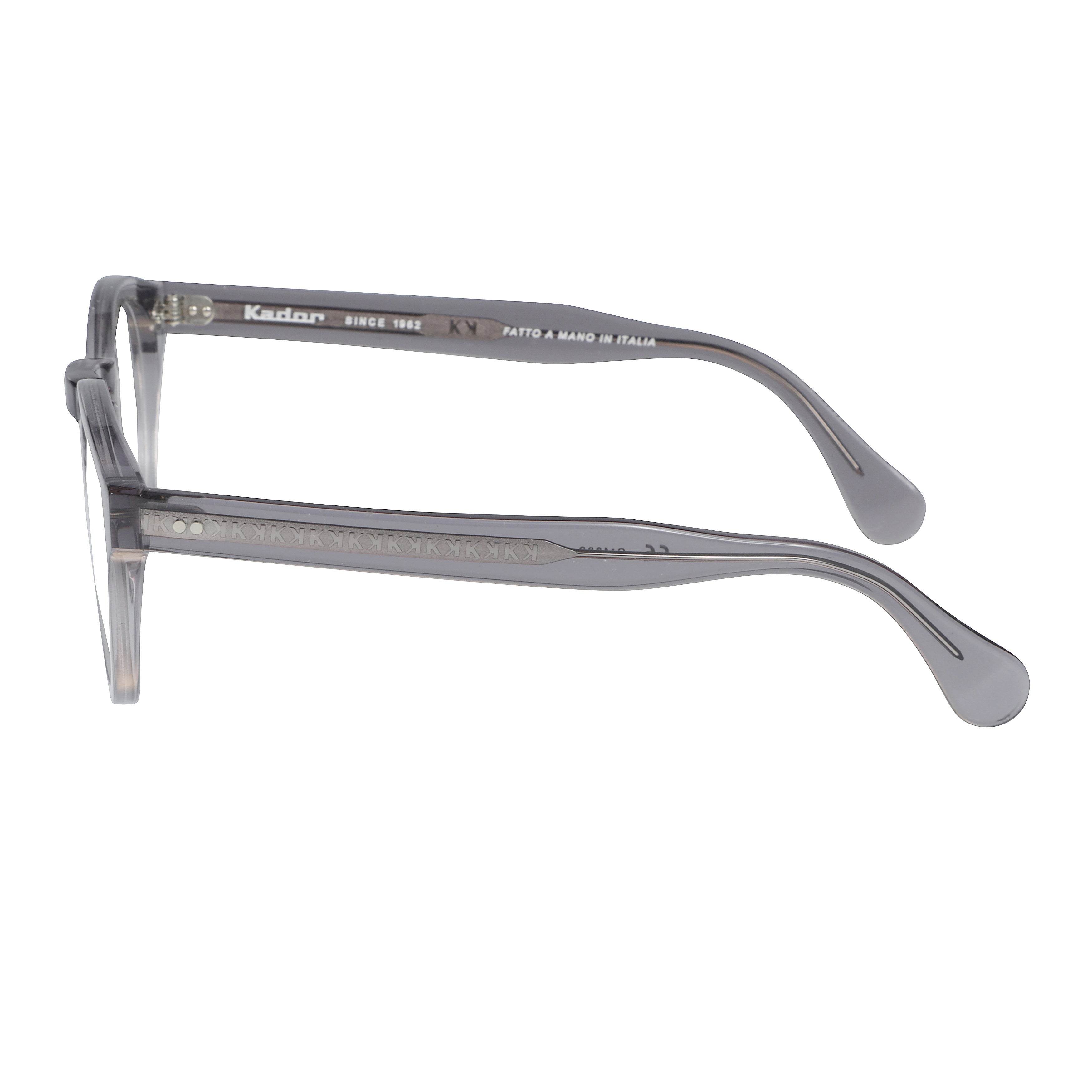 Tony-K Translucent Grey Acetate Eyeglasses with Rounded Frame