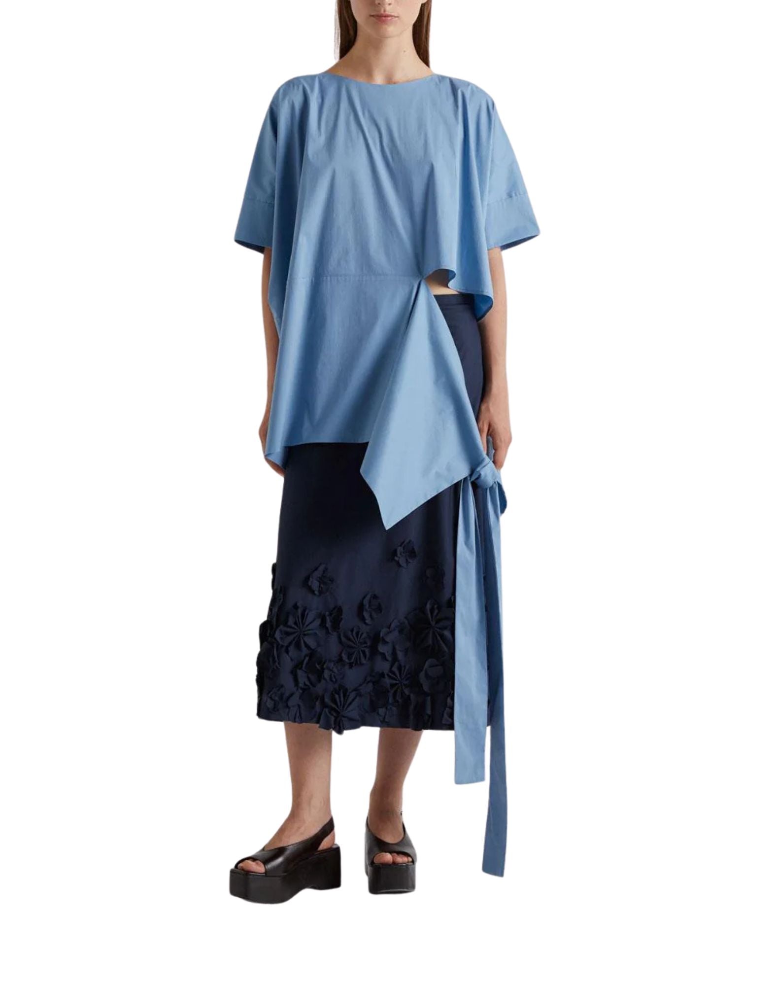 Jasper Tie Cotton Blend Women’s Blouse
