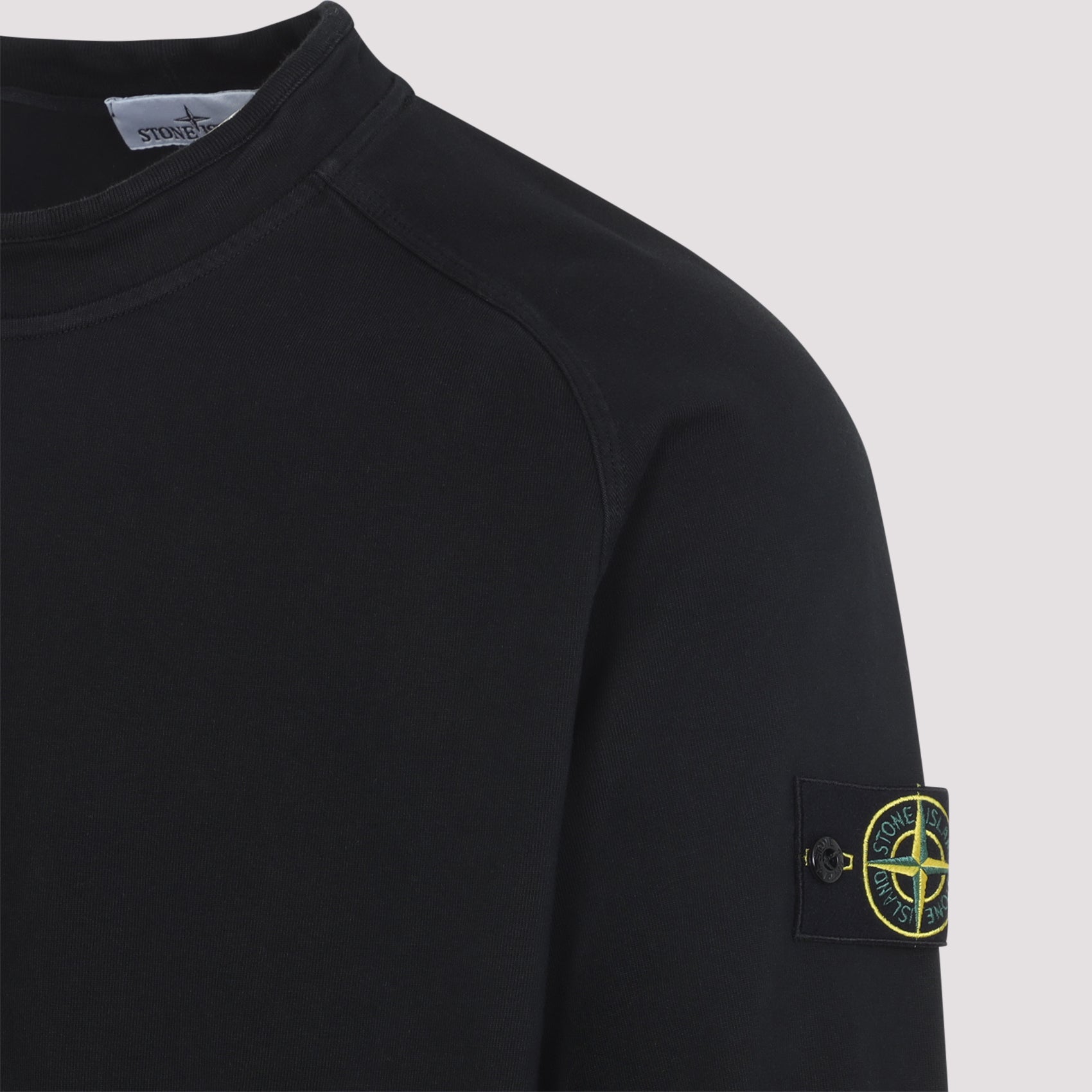 Cotton Sweatshirt with Crew Neckline