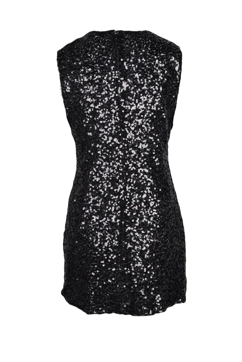 Sequin Sheath Dress - Black