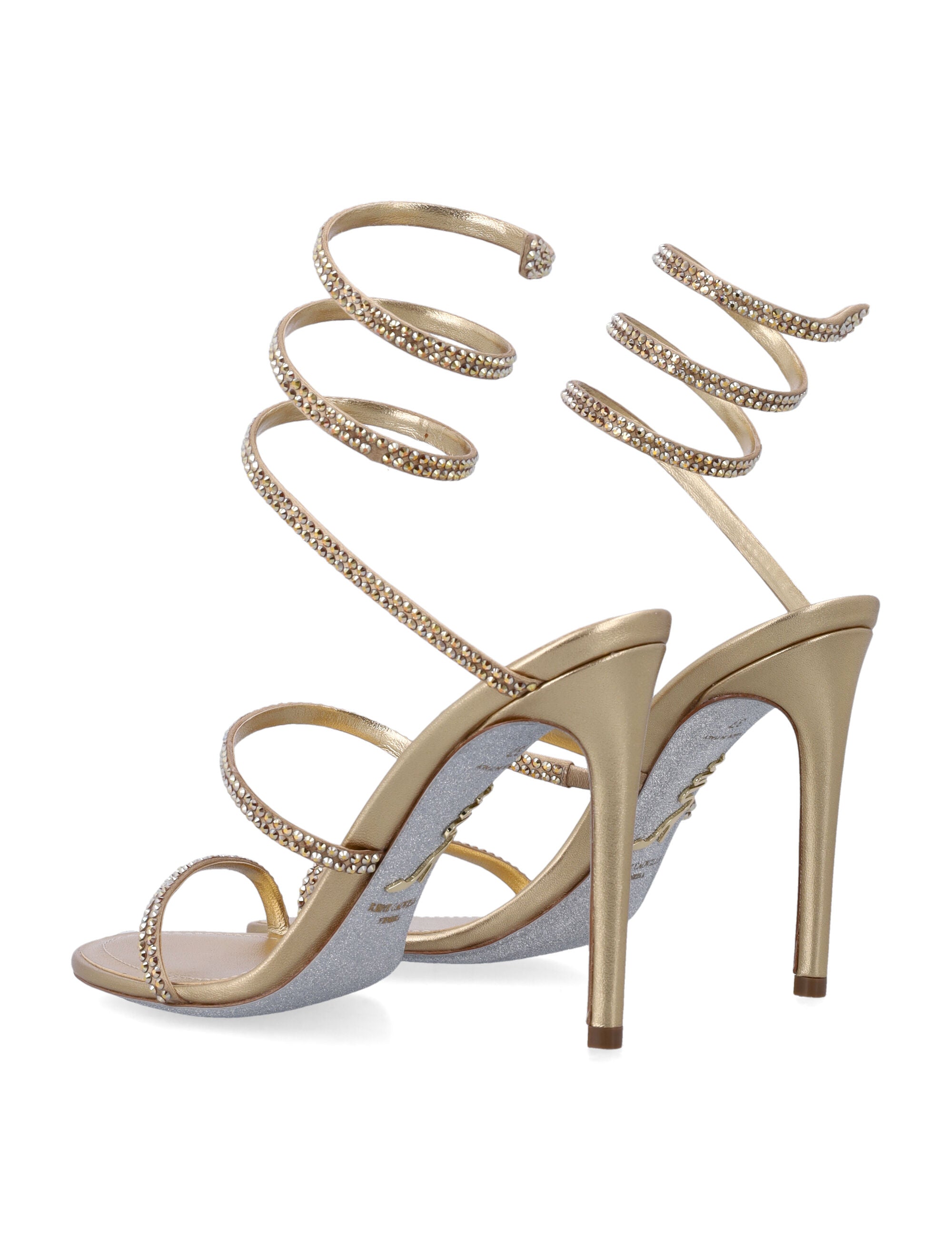 Cleo Satin Sandals In Light Pink