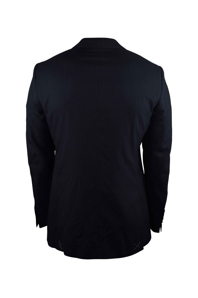Navy Blue Pinstripe Suit Jacket