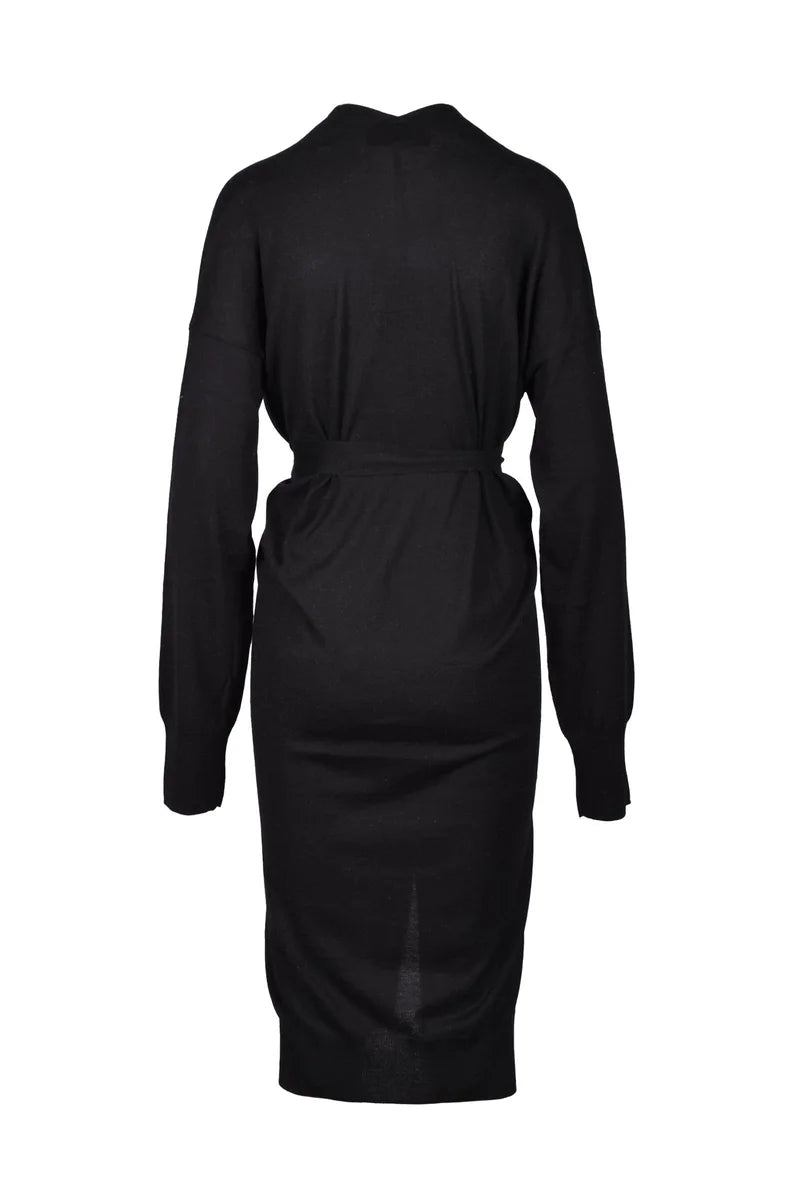 Long Cardigan Silk Cashmere - Black