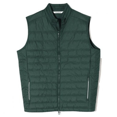 Quilted Sleeveless Vest with High Collar and Zippered Pockets