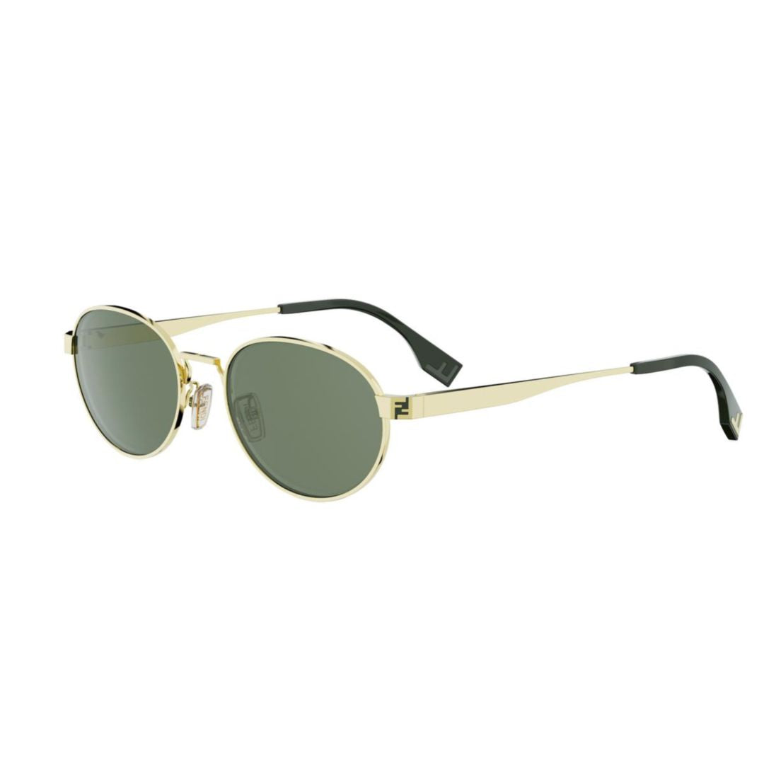 Fe40180u Oval Green-Tinted Sunglasses