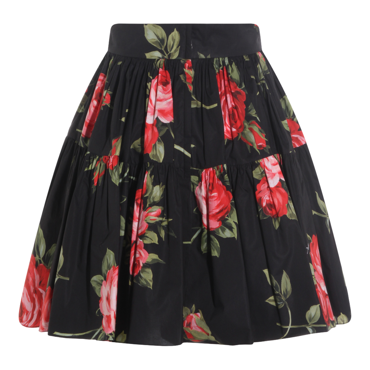 Floral Patterned Skirt with Fitted Waist