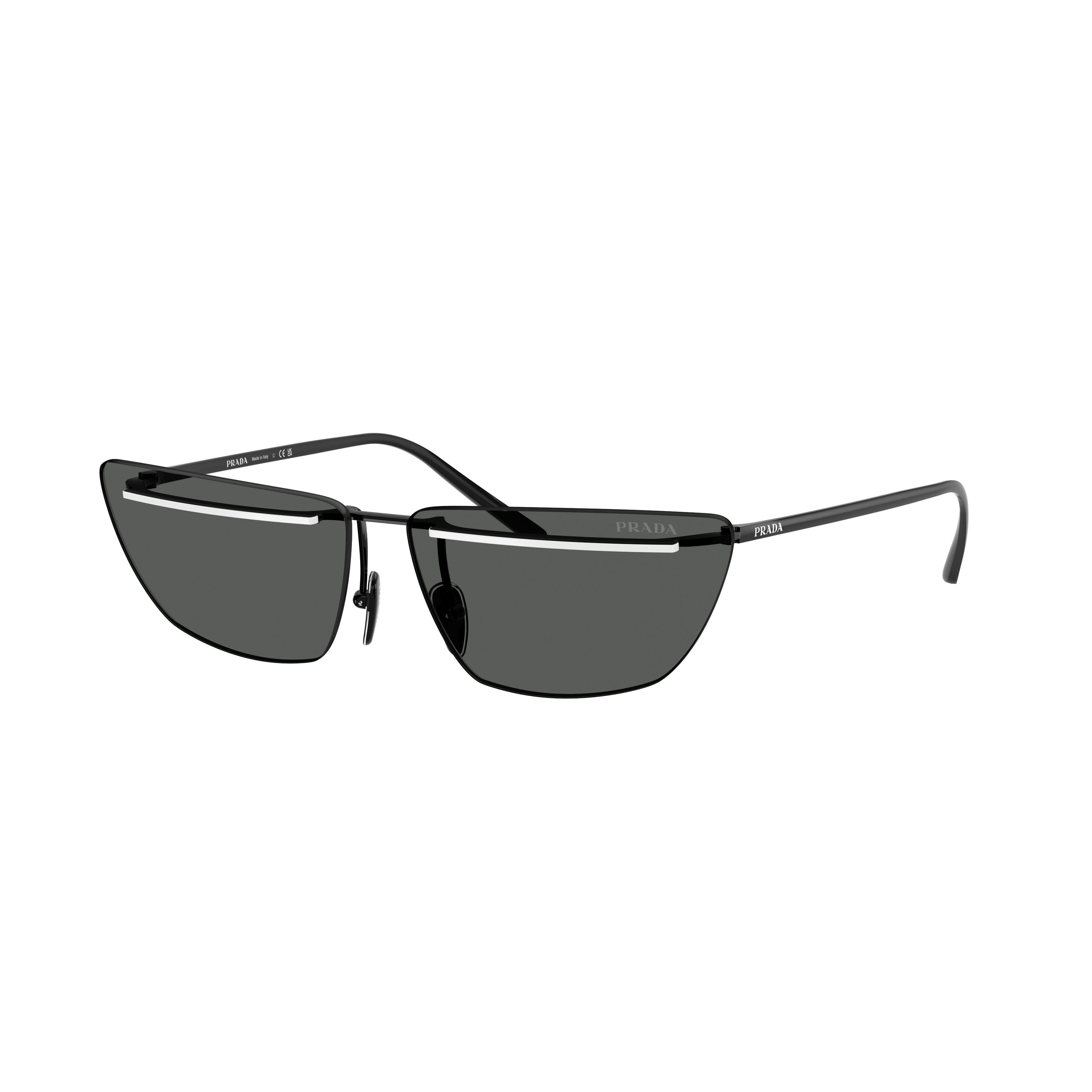 0pr C52s Angular Black Metal Sunglasses