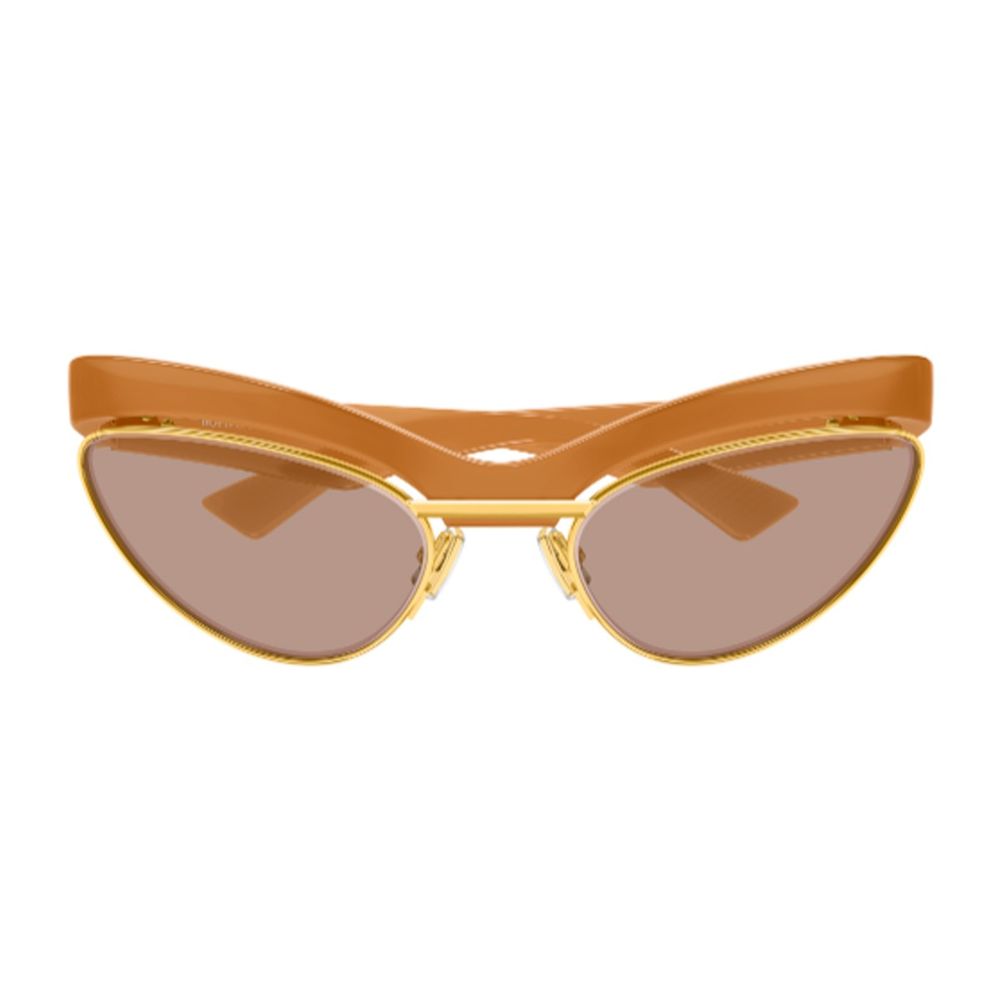 Sculpted Cat-Eye Sunglasses In Warm Caramel Acetate