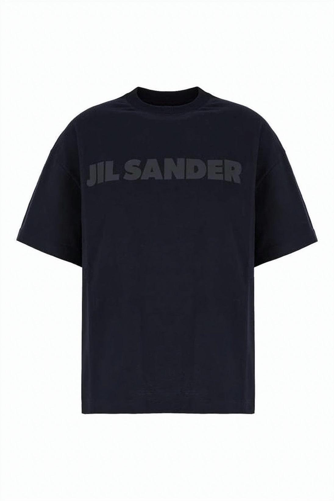 Boxy-Fit Black Cotton T-Shirt